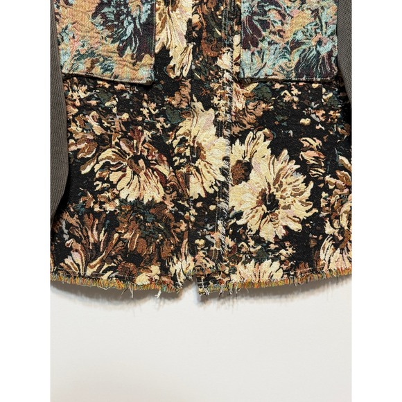 POL Goblincore Military Tapestry Jacket Women Sz S Fairy Grunge Avant Apocalypse - Picture 5 of 9